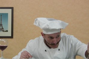 Cooking show walking act